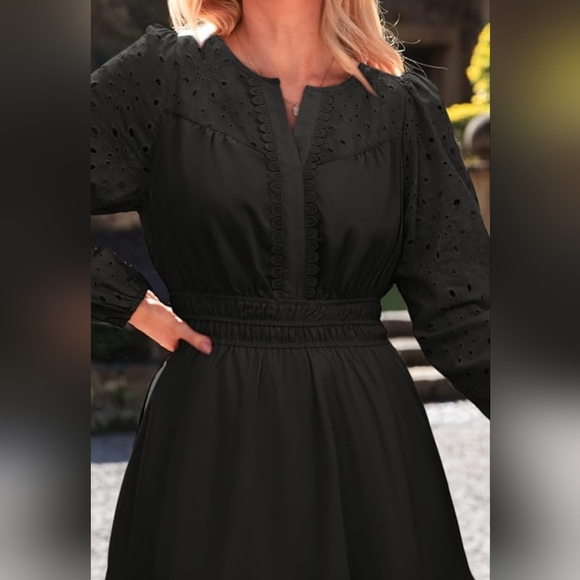 Eyelet Embroidered Mini Dress  NWT - Picture 6 of 6